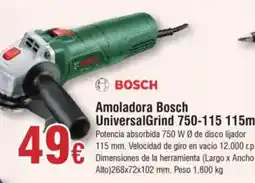 Hiper FROIZ BOSCH Amoladora UniversalGrind 750-115 115mm oferta