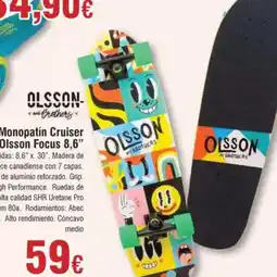 Hiper FROIZ OLSSON Monopatín Cruiser Focus 8,6" oferta