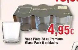 Hiper FROIZ Vaso Pinta Premium Glass Pack 6 unidades oferta