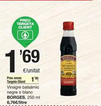 SPAR Fragadis Vinagre Balsàmic Negre O Blanc Borges oferta