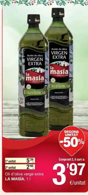 SPAR Fragadis Segona Unitat -50% Oli D'oliva Verge Extra La Masía oferta