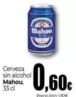 UDACO Mahou - cerveza sin alcohol oferta