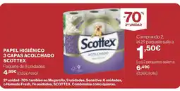 Supercor SCOTTEX Papel higiénico 3 capas acolchado oferta