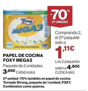 Supercor FOXY Papel de cocina mega3 oferta