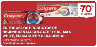 Supercor En todos los productos de higiene dental colgate total, max white, enjuagues y seda dental oferta