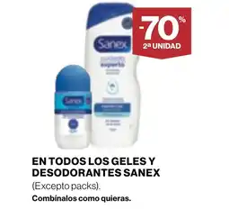 Supercor SANEX En todos los geles y desodorantes oferta