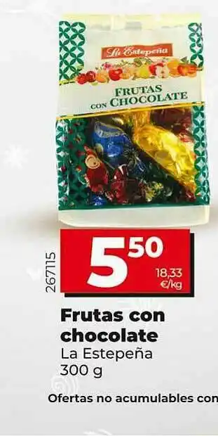 Dia Supermercados Frutas On Chocolate La Estepeña oferta