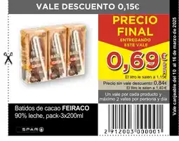 SPAR FEIRACO Batidos de cacao oferta