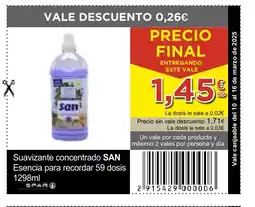 SPAR SAN Suavizante concentrado Esencia para recordar oferta