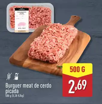 ALDI Burguer meat de cerdo picada oferta