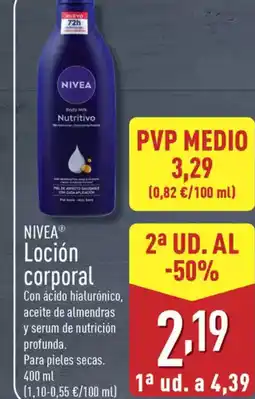 ALDI NIVEA Loción corporal oferta