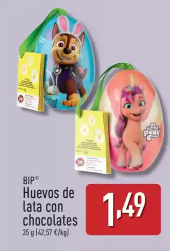 ALDI BIP Huevos de lata con chocolates oferta