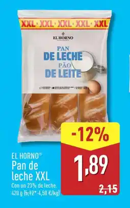 ALDI EL HORNO Pan de leche oferta