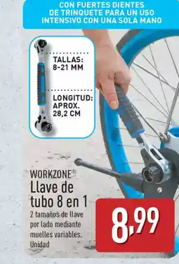 ALDI WORKZONE Llave de tubo 8 en 1 oferta