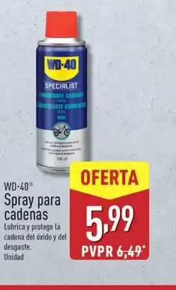 ALDI WD-40 Spray para cadenas oferta