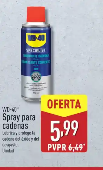 ALDI WD-40 Spray para cadenas oferta