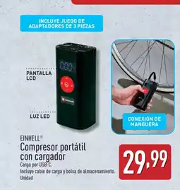 ALDI EINHELL Compresor portátil con cargador oferta