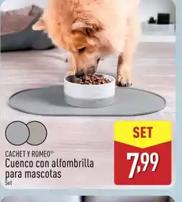 ALDI CACHET Y ROMEO Cuenco con alfombrilla para mascotas oferta