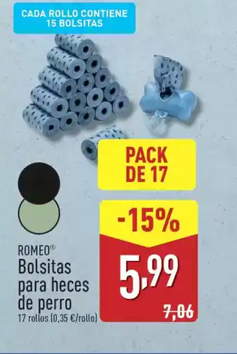 ALDI ROMEO Bolsitas para heces de perro oferta