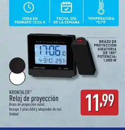 ALDI KRONTALER Reloj de proyección oferta