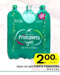 Supermercados Dani FUENTE PRIMAVERA Agua con gas oferta