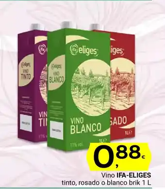 Supermercados Dani IFA-ELIGES Vino tinto, rosado o blanco brik oferta