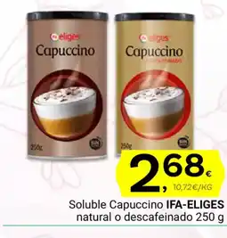 Supermercados Dani IFA-ELIGES Soluble Capuccino natural o descafeinado oferta