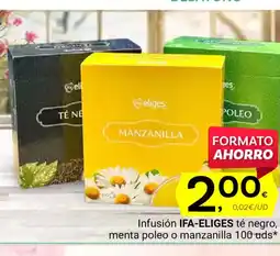 Supermercados Dani IFA-ELIGES Infusión té negro, menta poleo o manzanilla oferta