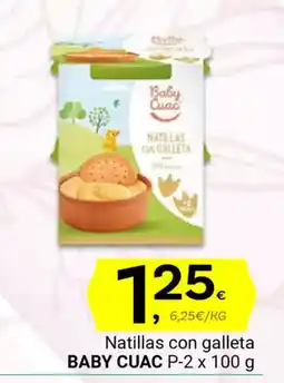 Supermercados Dani BABY CUAC Natillas con galleta oferta