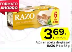 Supermercados Dani RAZO Atún en aceite de girasol oferta