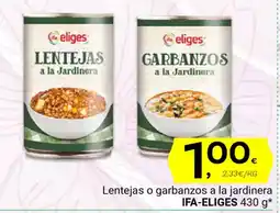 Supermercados Dani IFA-ELIGES Lentejas o garbanzos a la jardinera oferta