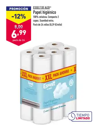 ALDI Esselt De Aldi Papel higiénico Pack de 24 rollos oferta