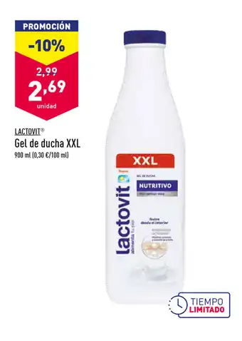 ALDI Lactovit Gel de ducha XXL 900ml oferta