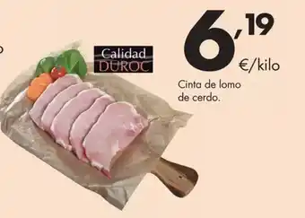 Supermercados Lupa Cinta de lomo de cerdo. oferta