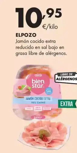 Supermercados Lupa ELPOZO Jamón cocido extra reducido en sal bajo en grasa libre de alérgenos. oferta