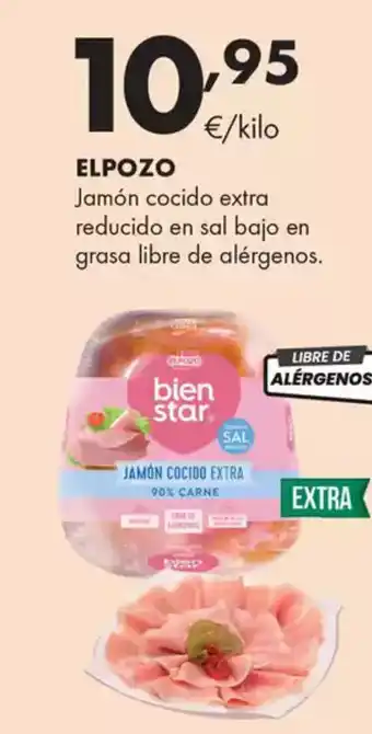 Supermercados Lupa ELPOZO Jamón cocido extra reducido en sal bajo en grasa libre de alérgenos. oferta