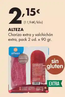 Supermercados Lupa ALTEZA Chorizo extra y salchichón extra oferta