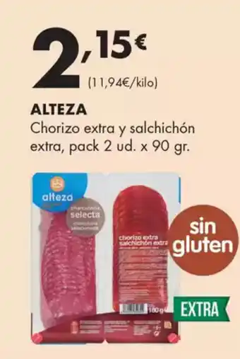 Supermercados Lupa ALTEZA Chorizo extra y salchichón extra oferta