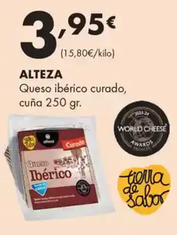 Supermercados Lupa ALTEZA Queso ibérico curado, cuña oferta