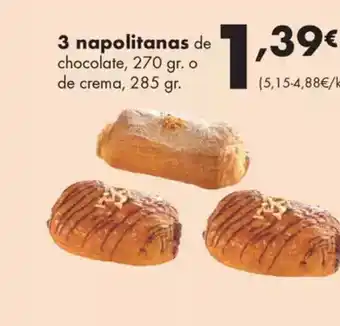 Supermercados Lupa 3 napolitanas de chocolate oferta