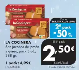 Supermercados Lupa LA COCINERA San jacobos de jamón y queso oferta