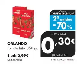 Supermercados Lupa ORLANDO Tomate frito oferta