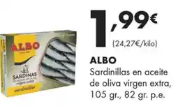 Supermercados Lupa ALBO Sardinillas en aceite de oliva virgen extra oferta