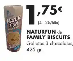 Supermercados Lupa NATURFUN de FAMILY BISCUITS Galletas 3 chocolates oferta