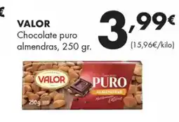 Supermercados Lupa VALOR Chocolate puro almendras oferta