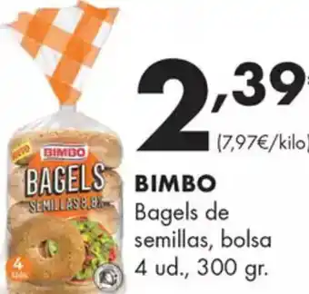 Supermercados Lupa BIMBO Bagels de semillas, bolsa oferta