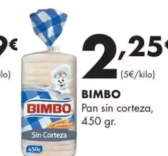 Supermercados Lupa BIMBO Pan sin corteza, oferta