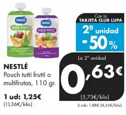 Supermercados Lupa NESTLÉ Pouch tutti frutti o multifrutas oferta