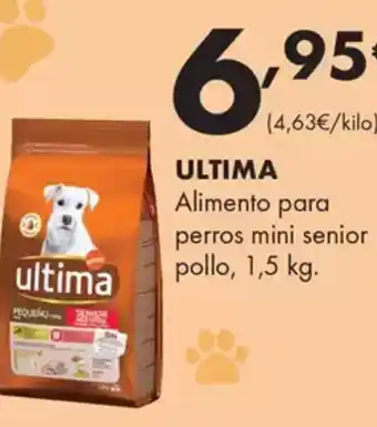 Supermercados Lupa ULTIMA Alimento para perros mini senior pollo oferta