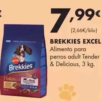 Supermercados Lupa BREKKIES EXCEL Alimento para perros adult Tender & Delicious oferta